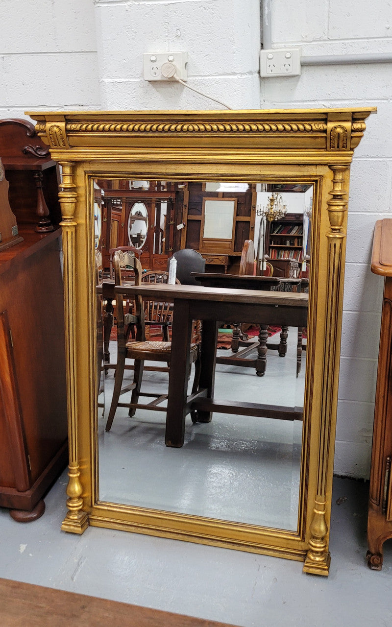 Stunning French Henry II gilt mantle mirror With Original Mirror. It has loads of charter and has been sourced from France. It is in good original detailed condition.