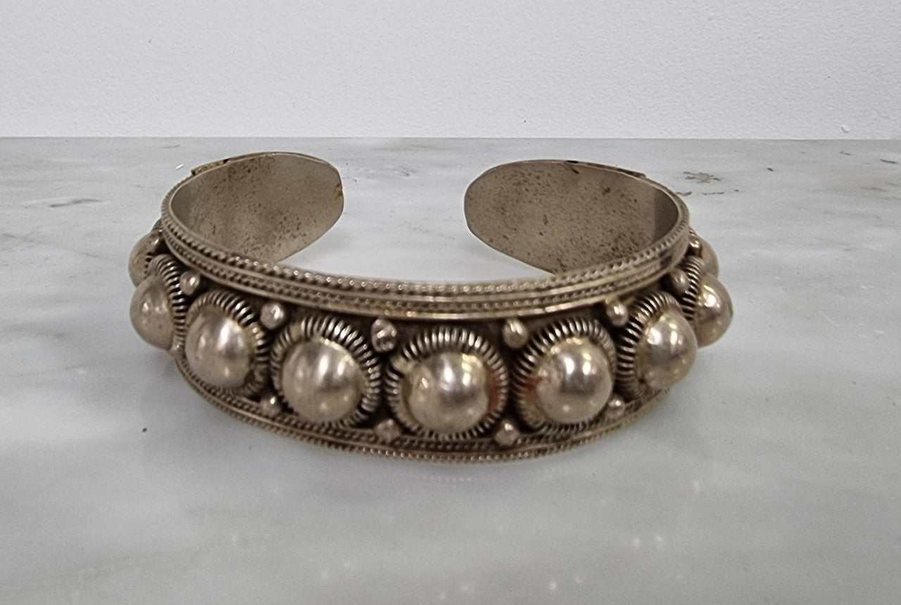Lovely Siam Sterling Silver Cuff Bracelete