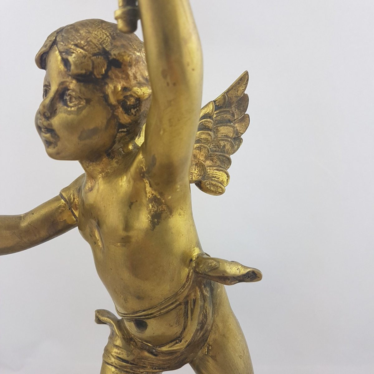 French 19th Century Gilt Bronze Cherub Figure
