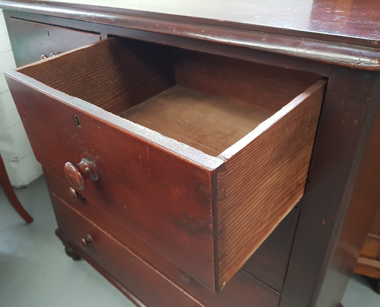 Victorian Cedar Chest Of Five Drawers
