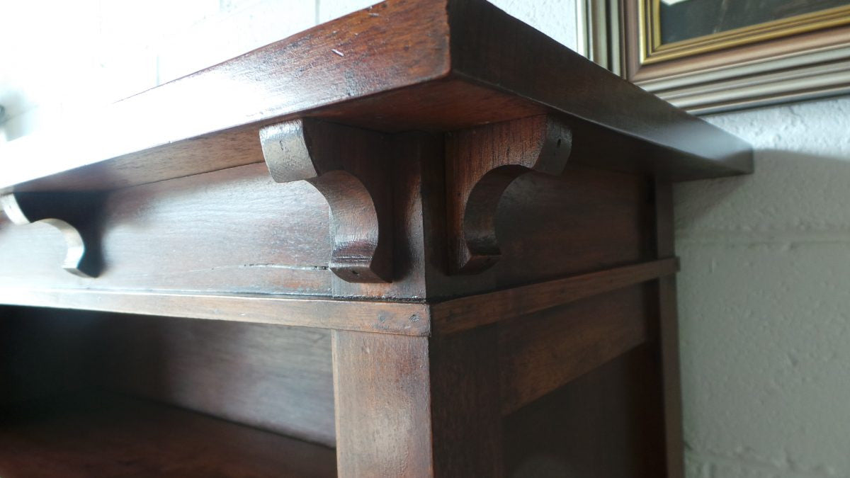 Fabulous Arts and Crafts Blackwood Open Bookcase