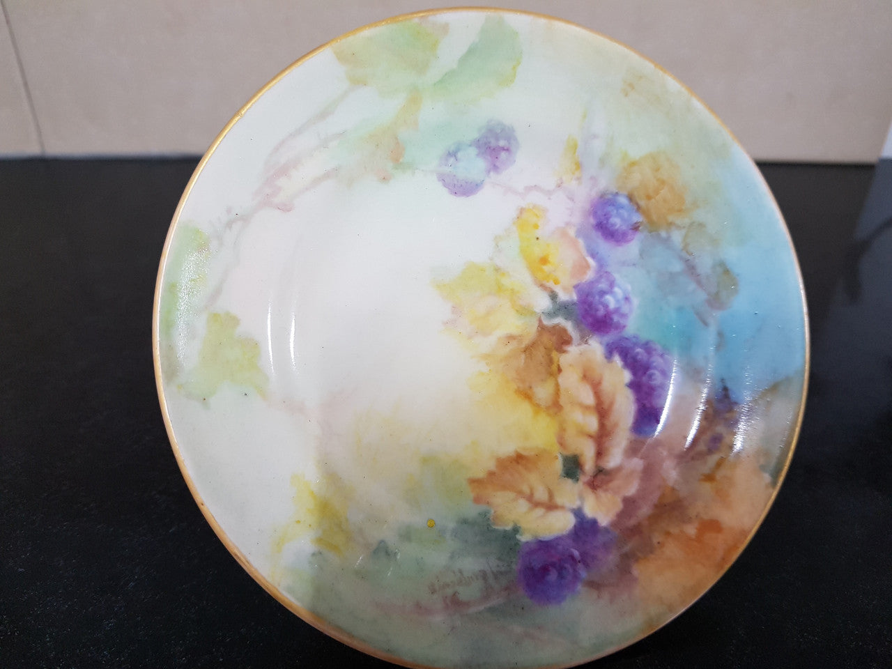 Hand-Painted & Signed Aynsley Miniature Comport