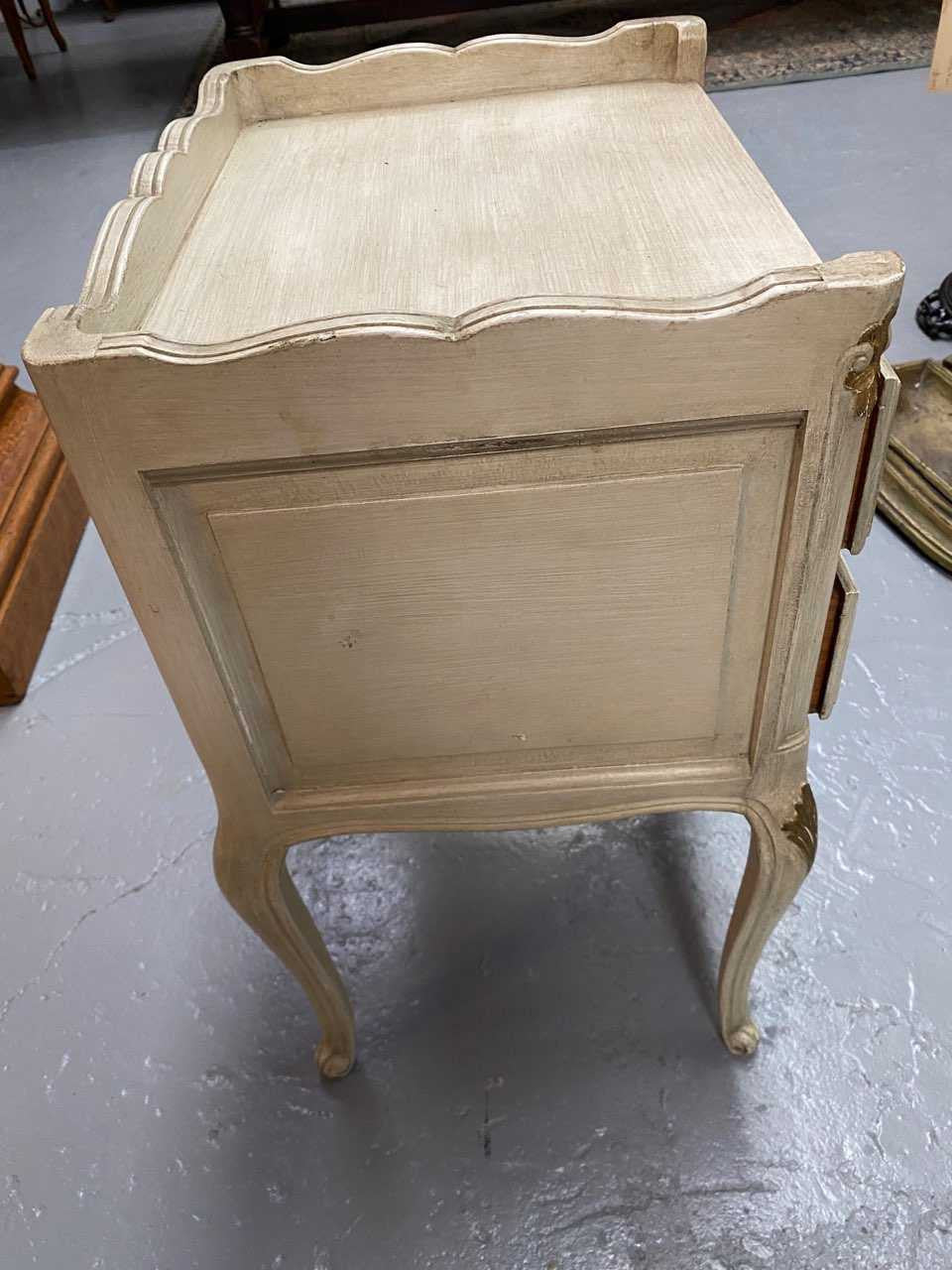 Vintage Paint Louis XV Style Bedside Cupboard