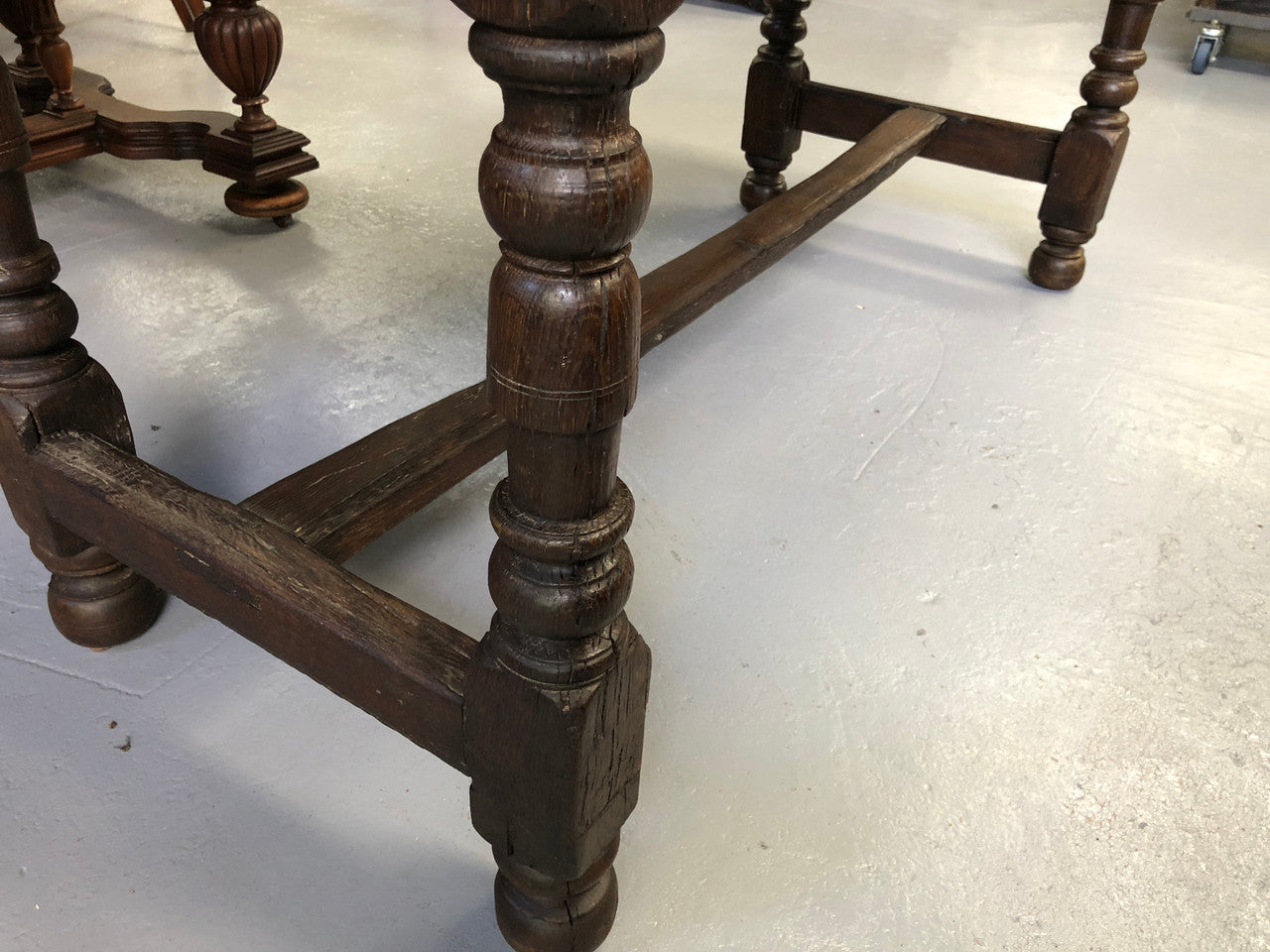 Early 19th Century French Oak petite size dining table. It seats six comfortably and would be ideal for an area with limited space. In very good original detailed condition.