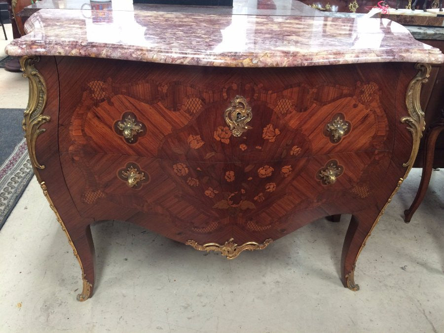 French Marble Top Commode-1