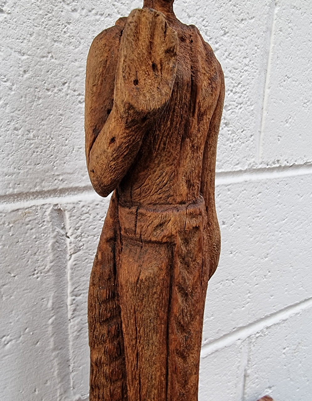 Antique Sukhothai Style Thai carving of a standing Buddha. In good original detailed condition.