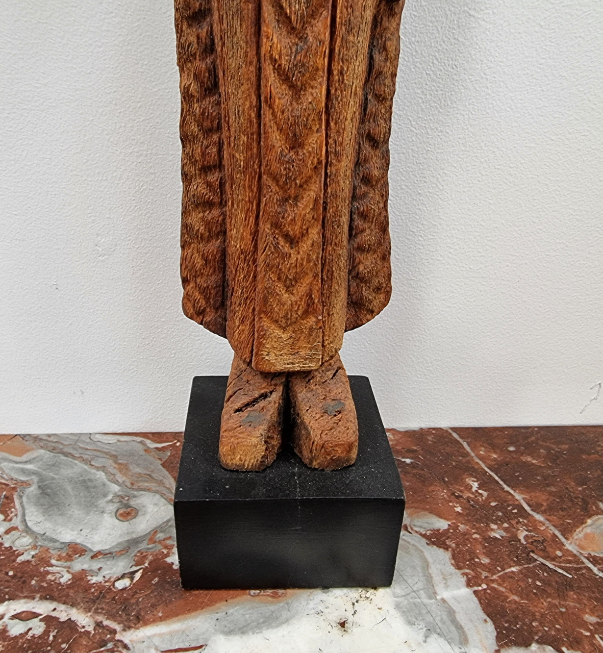 Antique Sukhothai Style Thai carving of a standing Buddha. In good original detailed condition.
