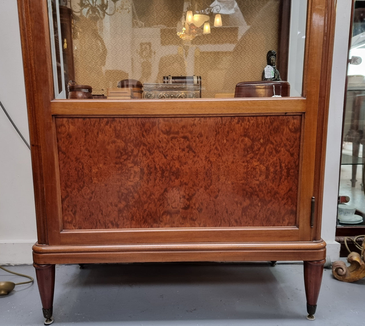 Elegant Louis XVI Style Vitrine Display Cabinet