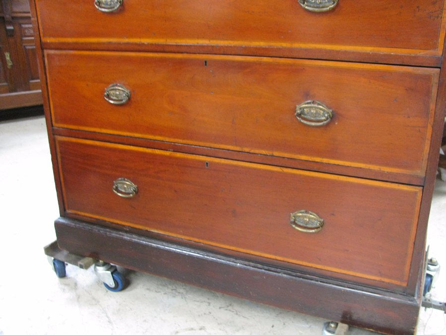 Large Inlaid Mahogany Chest of Drawers