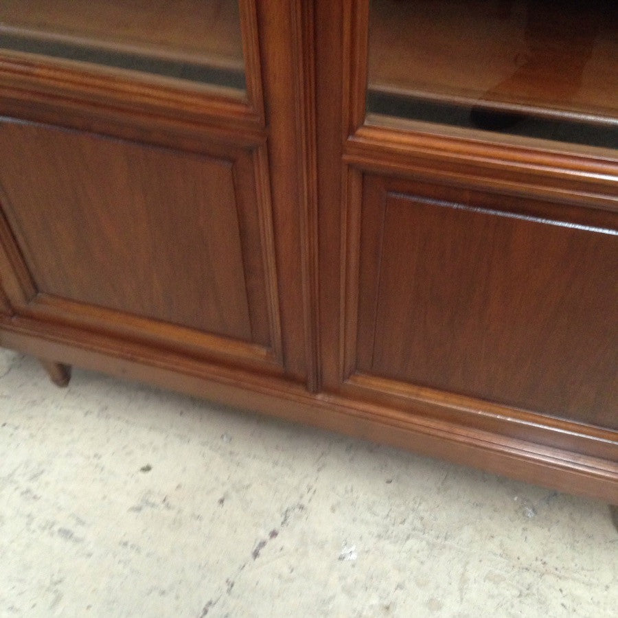 French Walnut Two Door Bookcase