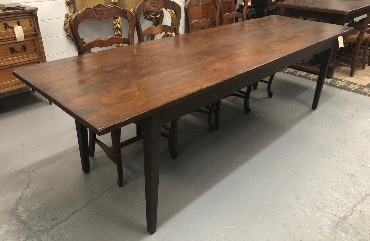 Early 19th Century French Farmhouse table. In detailed original condition.