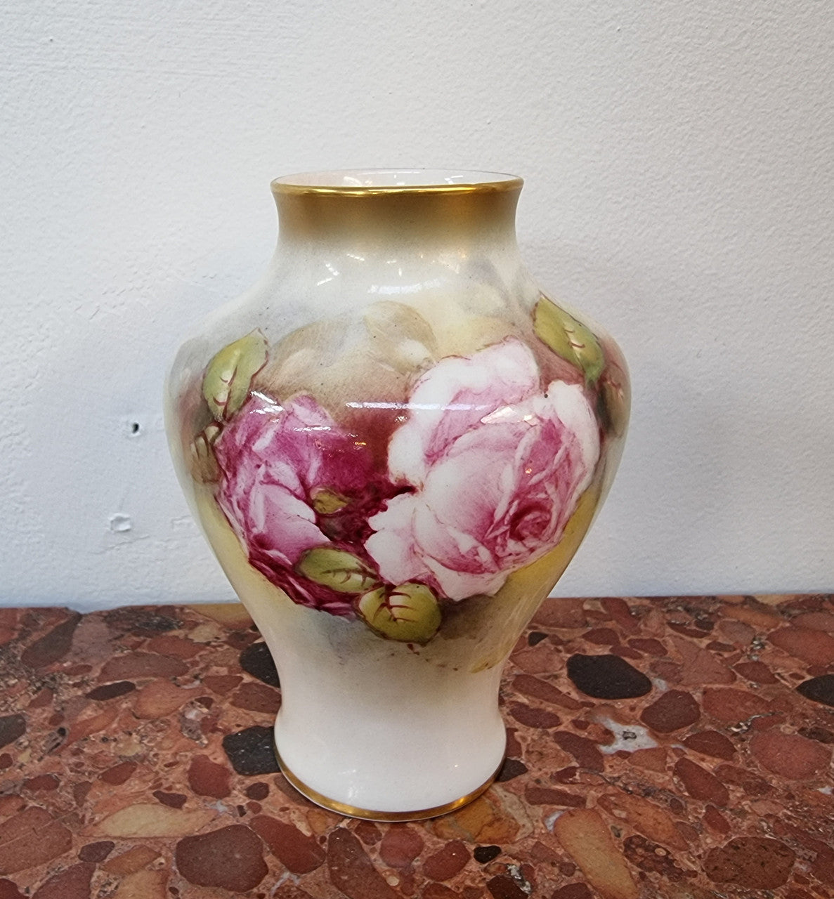 Royal Worcester Hand Painted Vase Signed M. Miller