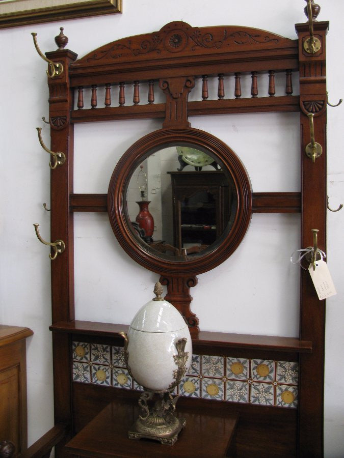 English Walnut Hall Stand
