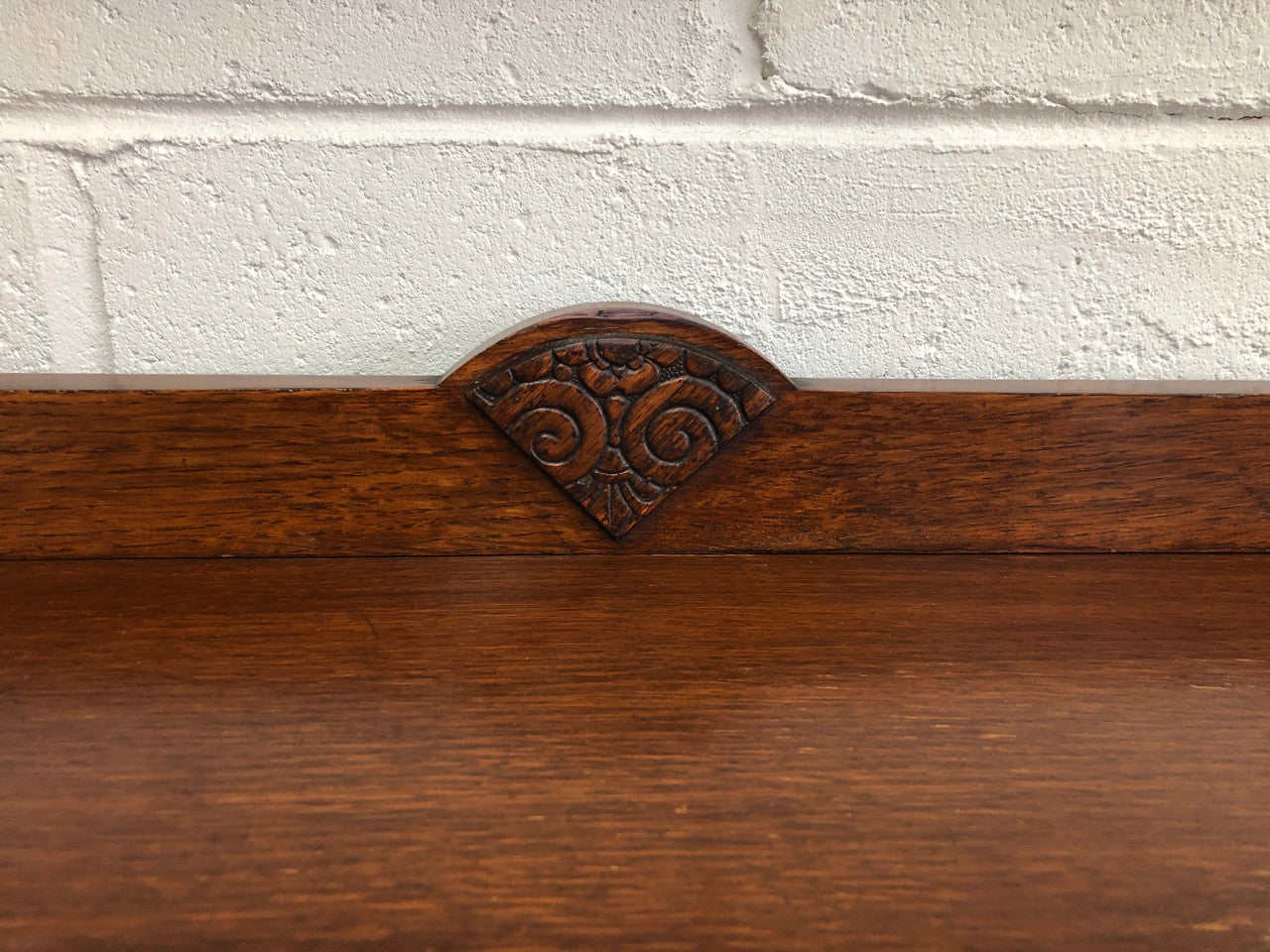 English Oak Tudor Style Bookcase/Display Cabinet