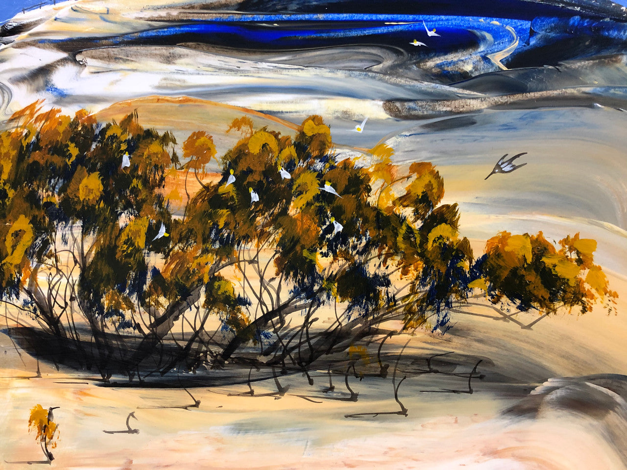 Adam Bogusz "Waiting For Rain" Oil On Board