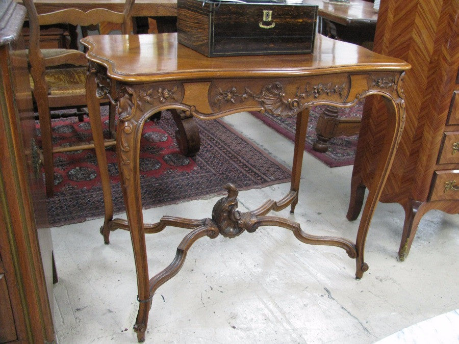 Beautifully Carved French Walnut Table