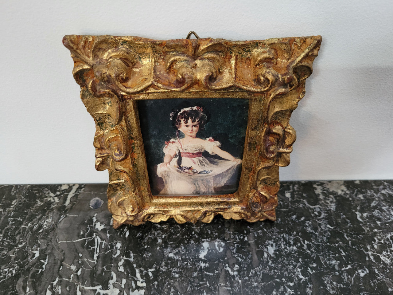 Two Italian framed prints in decorative gilt frames. In good original condition. Can be purchased as a pair or individually for $25- each.