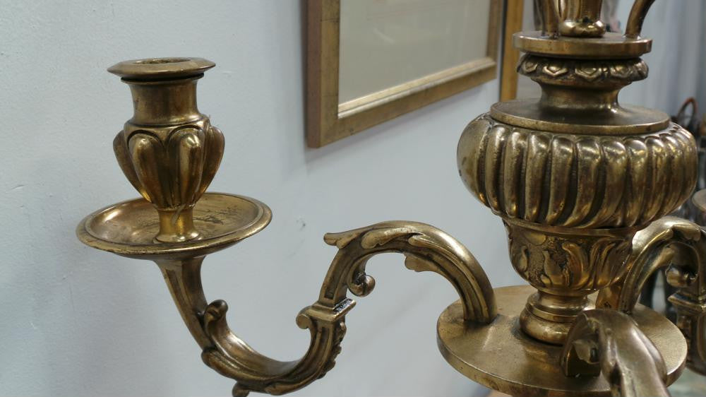 Antique French Gilt Bronze Candelabra