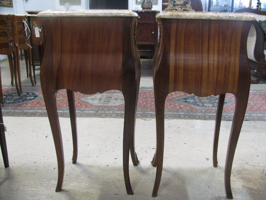 Pair of French Inlaid Bedside Cabinets