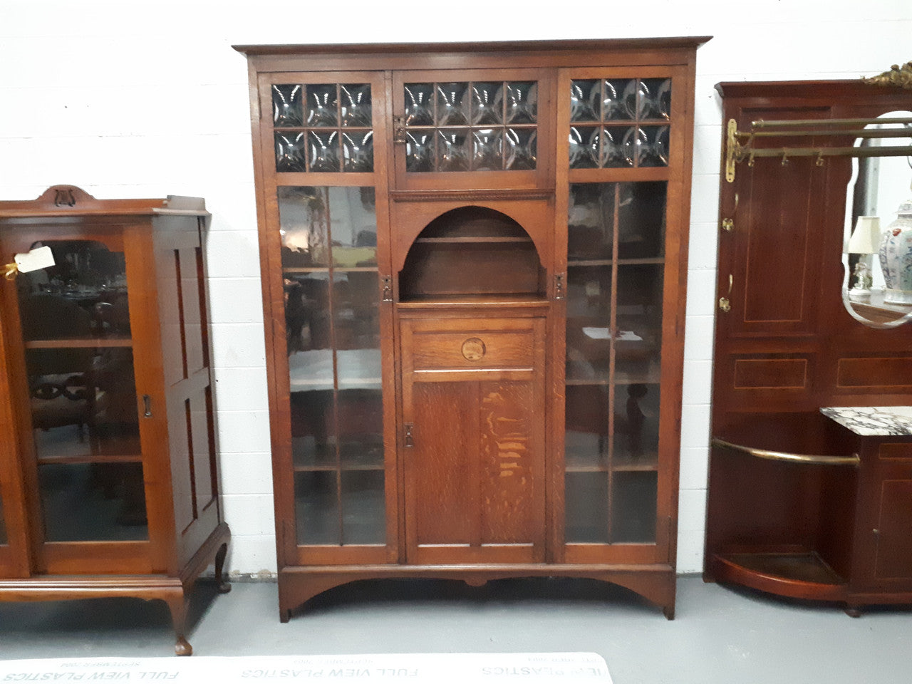 Amazing English Arts & Crafts Quarter Sawn Oak Bookcase