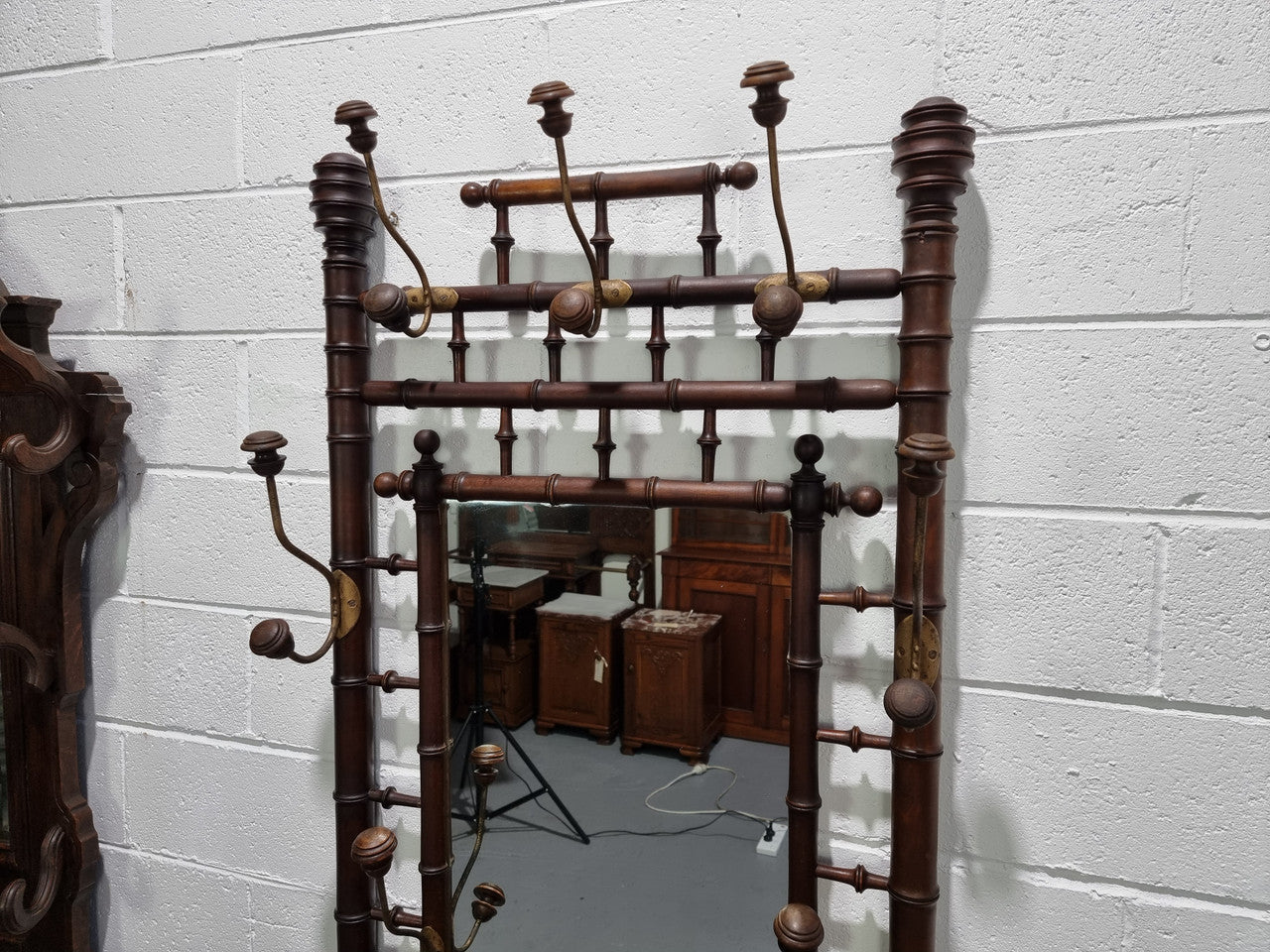 Stunning Antique French Faux Bamboo Hallstand