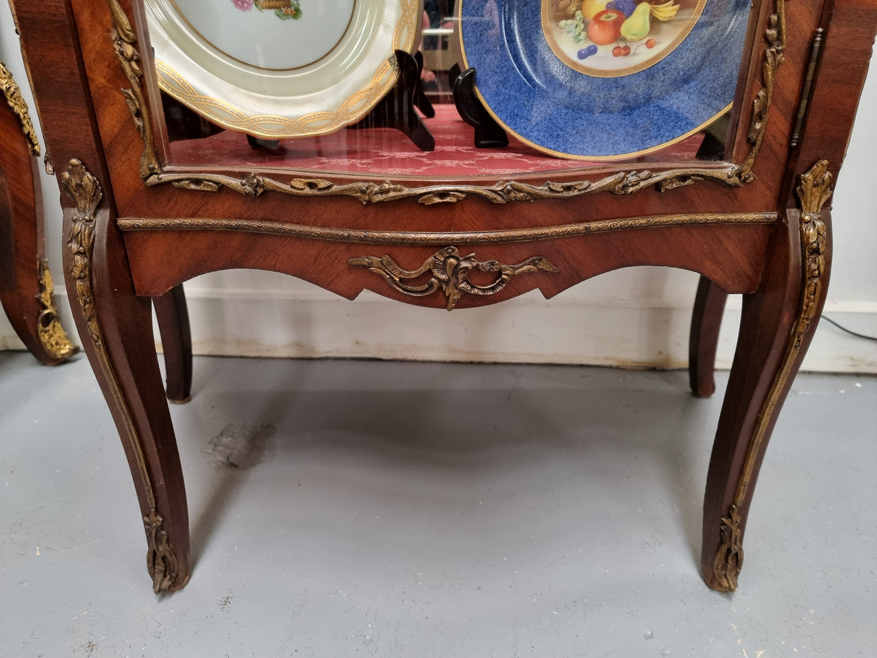 Stunning French Louis XV Style Walnut & Ormolu Vitrine