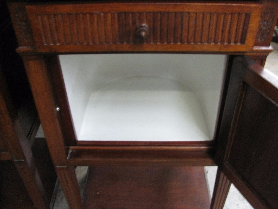 French Mahogany Bedside Cabinets