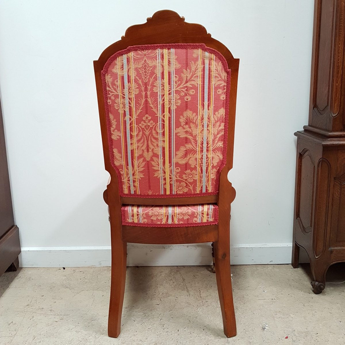 Set of 14 French Walnut Upholstered Chairs