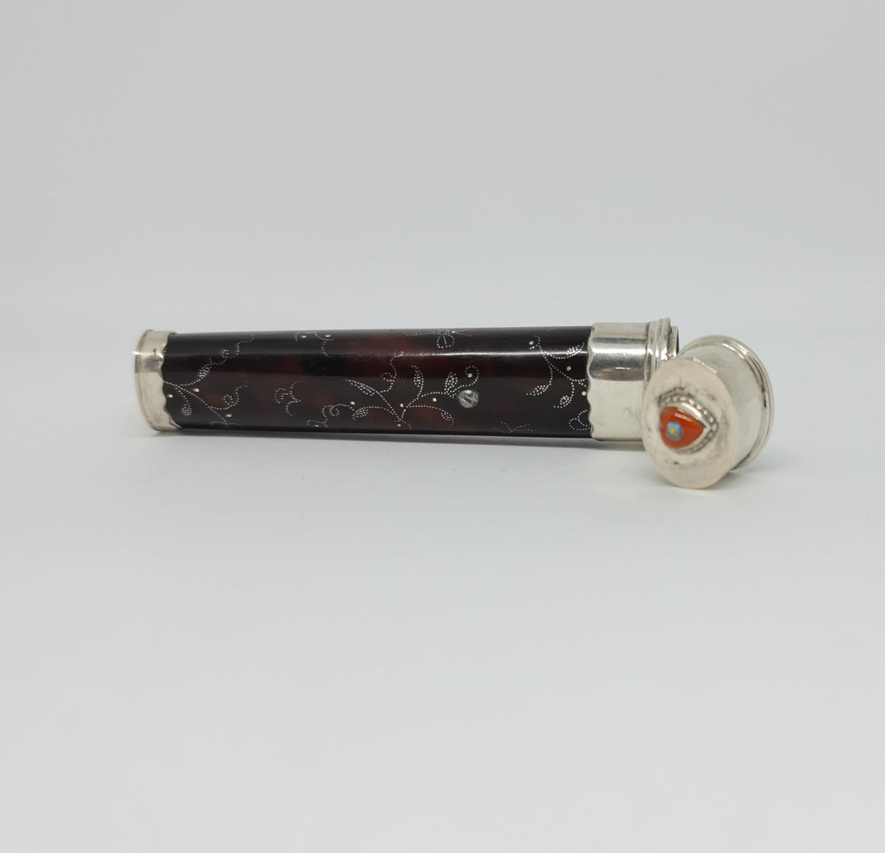 Very unique and rare antique french silver and tortoiseshell needle case. It has been superbly decorated. In stunning original condition.