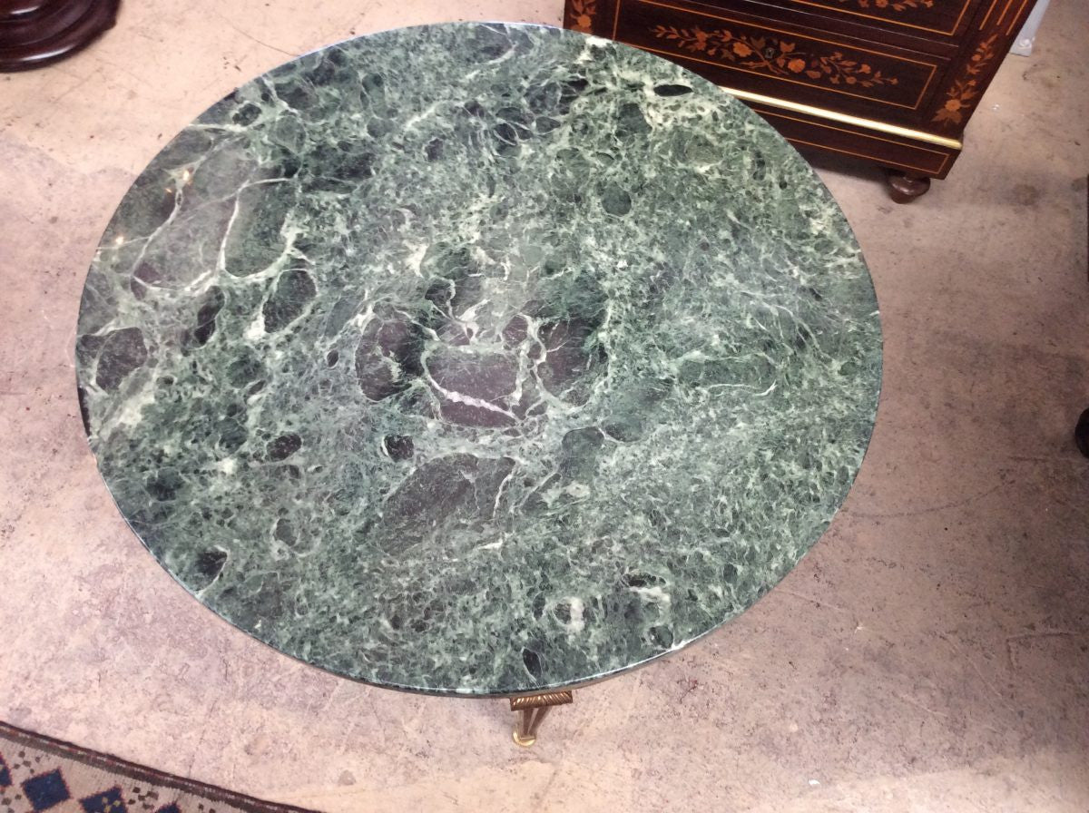 French Green Marble Coffee Table