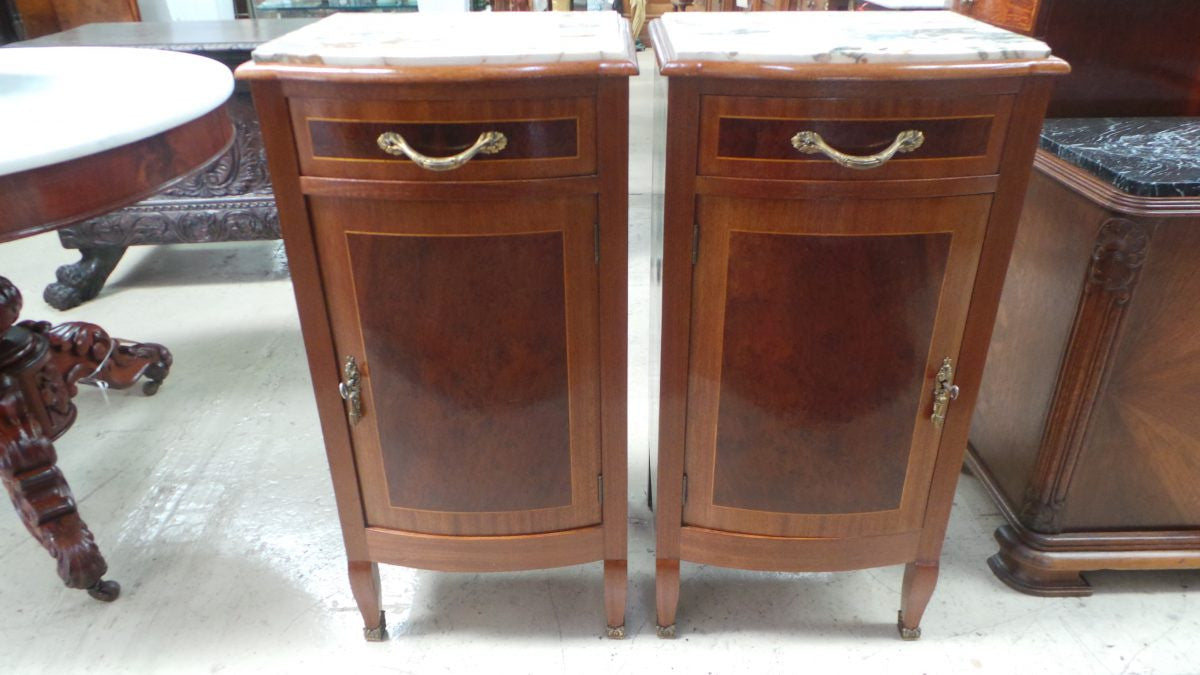 Pair of French Inlaid Bedside Cabinets-3
