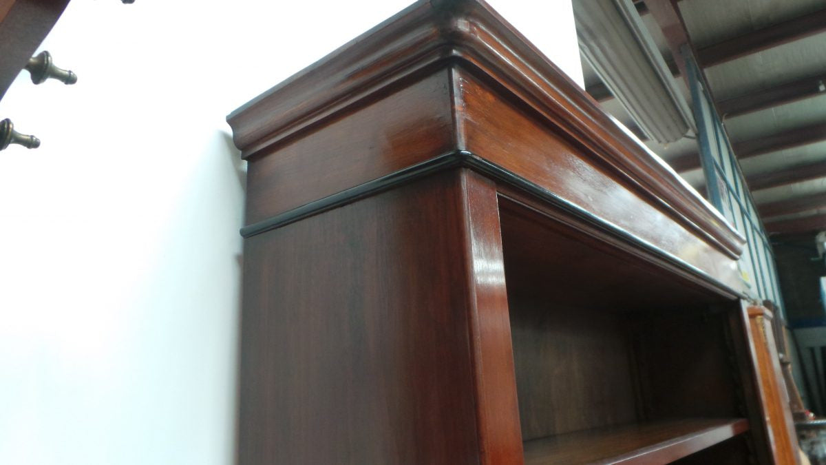 An Antique Mahogany Open Shelf Bookcase
