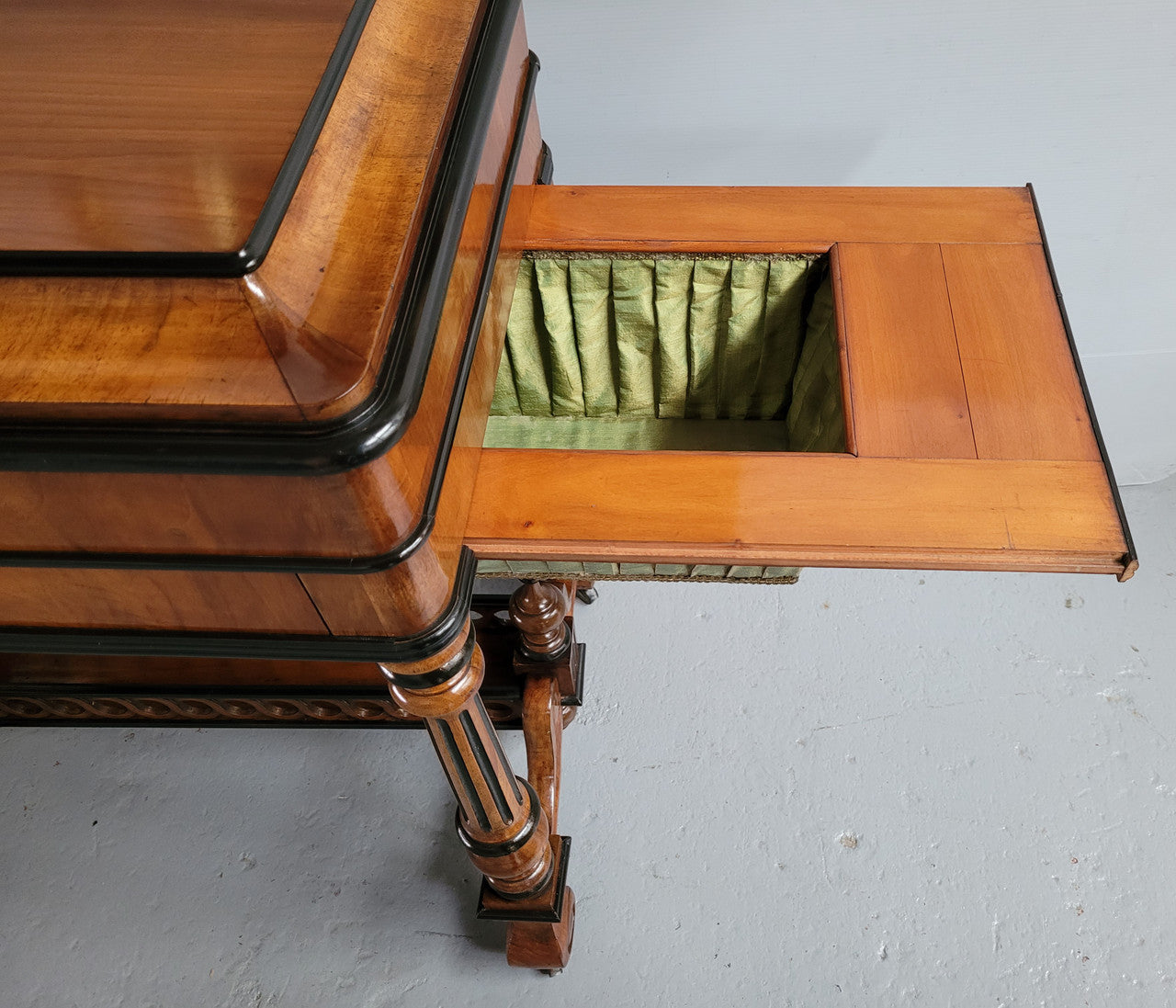 French 19th Century Mahogany & Ebonised Sewing/Work Table