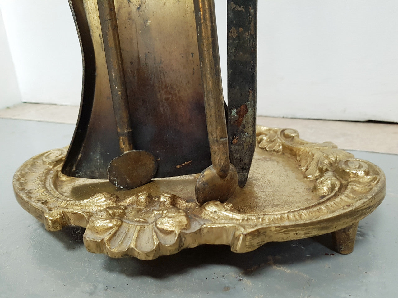 French Set of Bronze Fire Tools