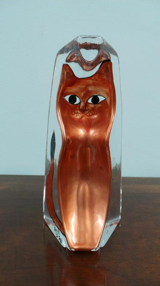Decorative Art Glass Cat