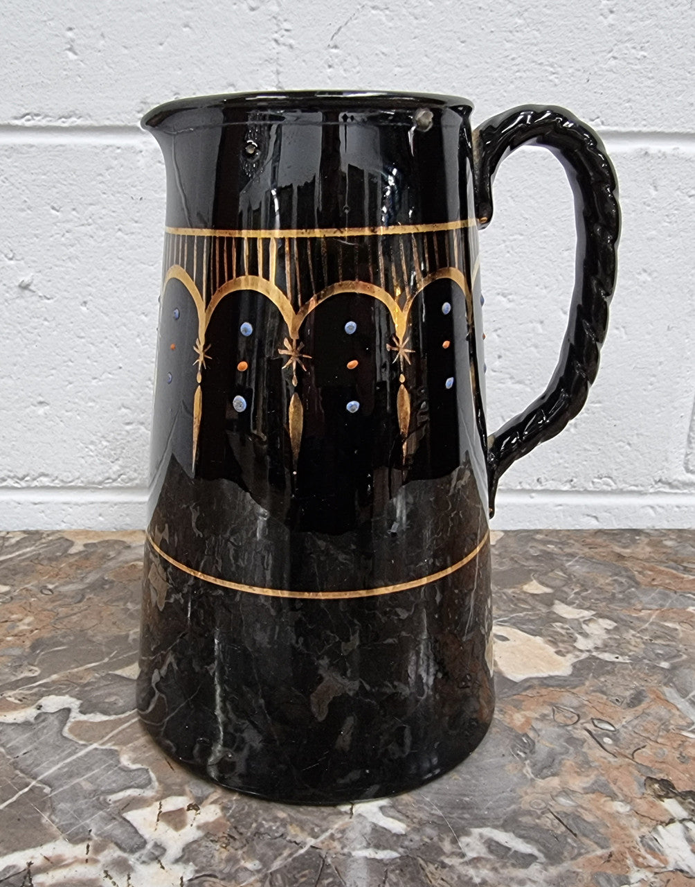Victorian Black Decorative Jug