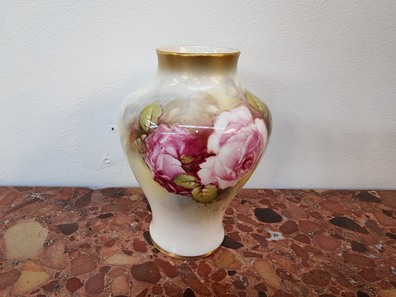 Royal Worcester Hand Painted Vase Signed M. Miller