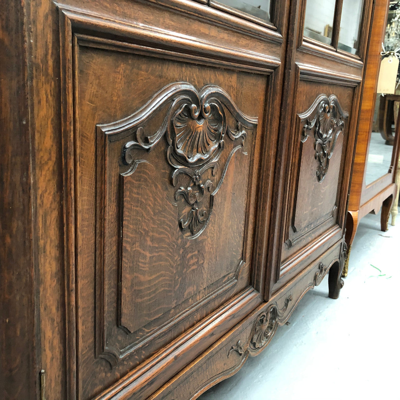 French Oak Louis XV Style Two Door Bookcase
