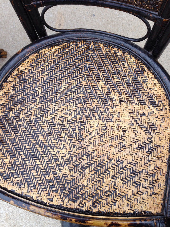 Pair Chinese Bamboo Armchairs