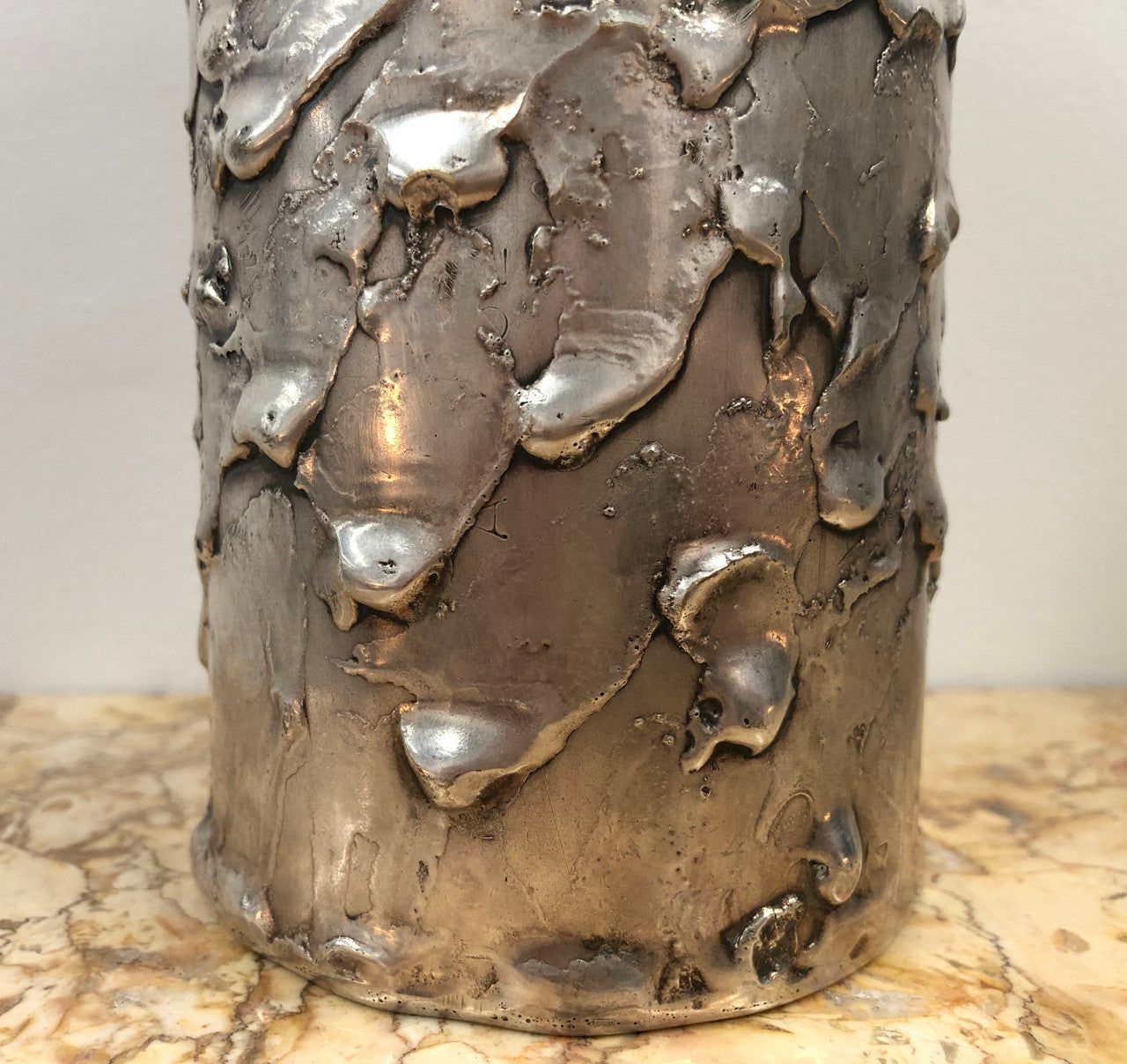 Signed Ernst Fries Textured Australian Handcrafted Metal Vase