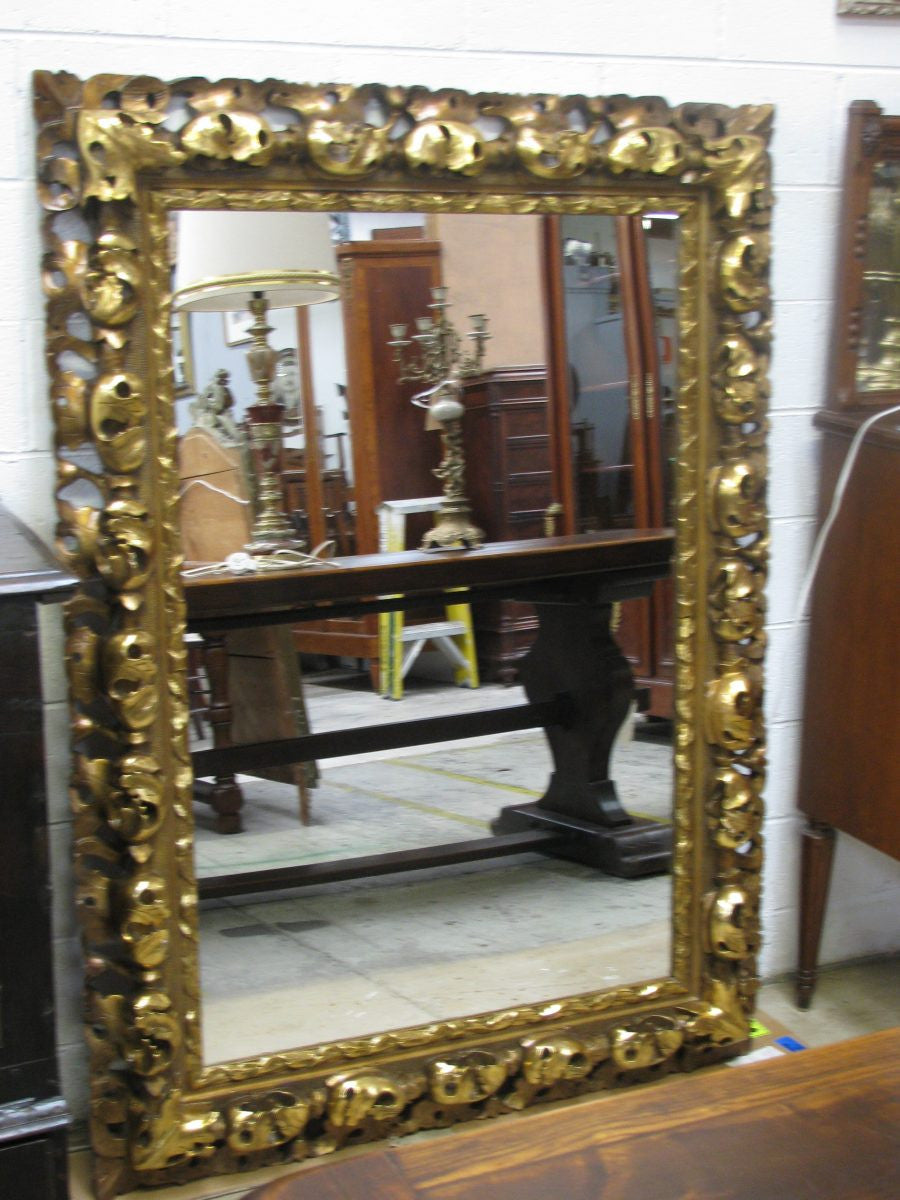 Antique French Gilt Baroque Style Mirror