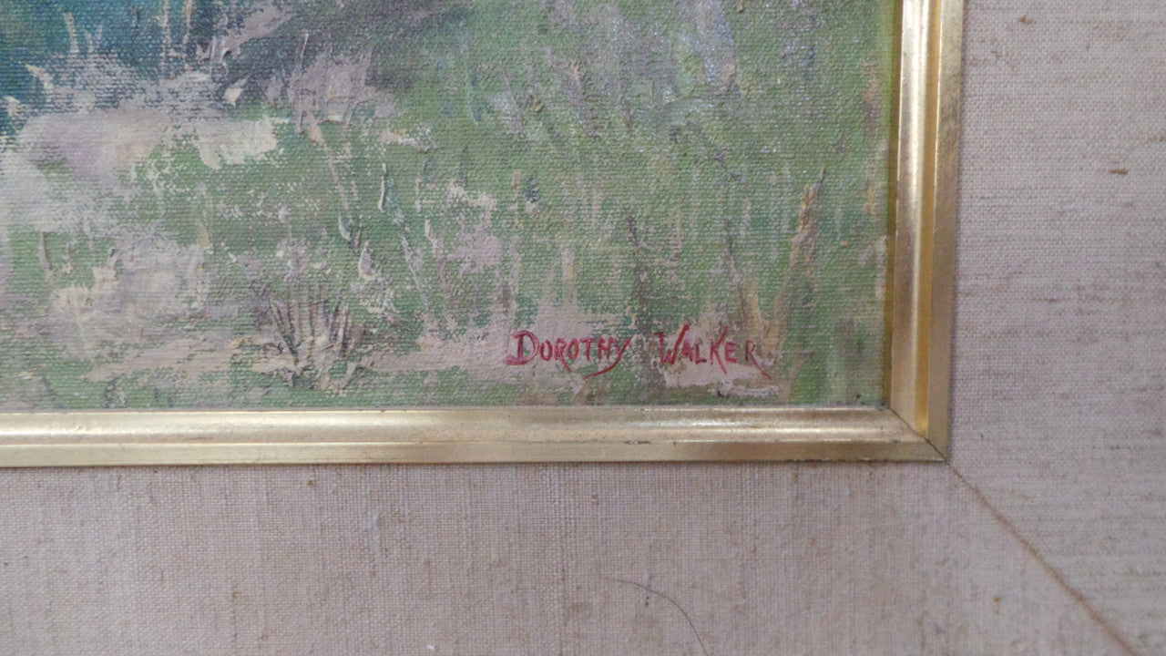 Framed Landscape Oil On Board Painting of Bega River