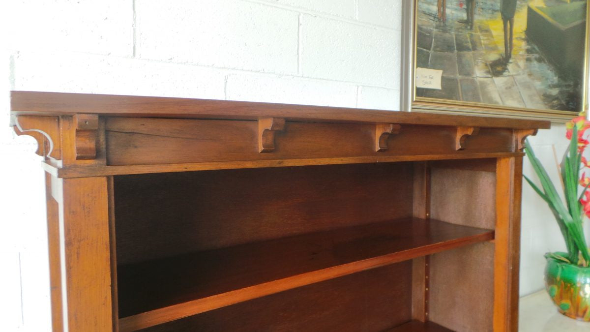 Fabulous Arts and Crafts Blackwood Open Bookcase