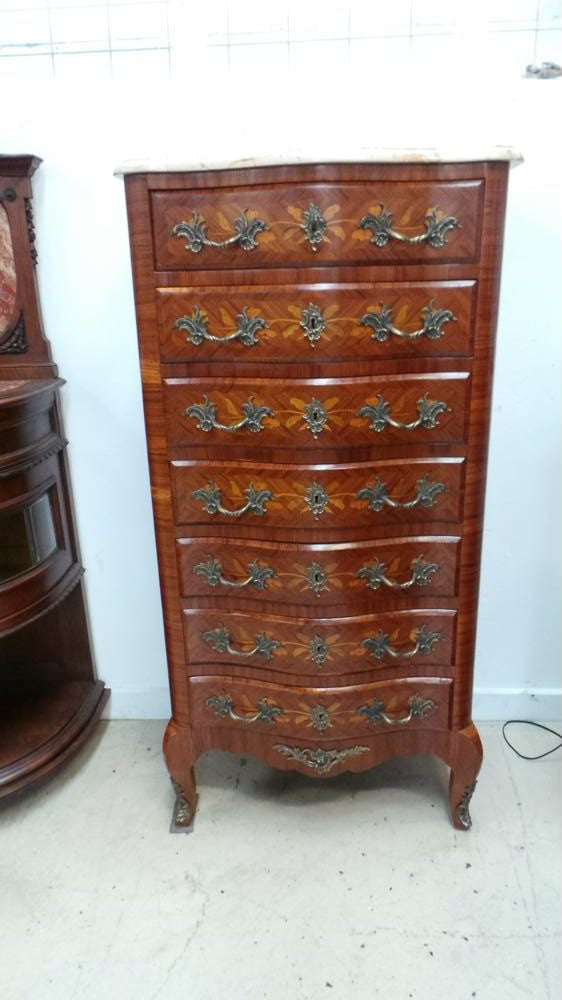 Antique French Marquetry Semainier
