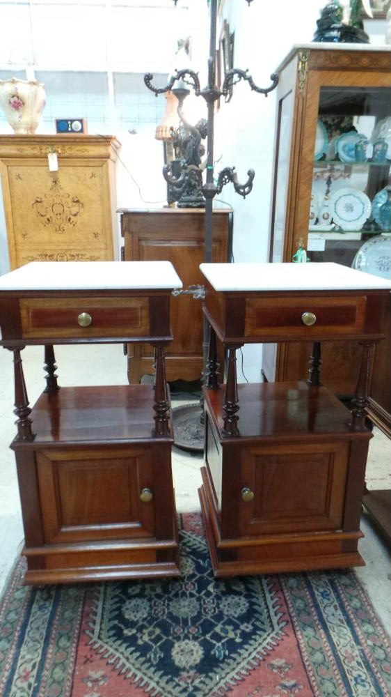 Pair of French Mahogany Bedside Cabinets-3