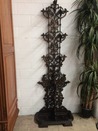 Antique French Cast Iron Hallstand