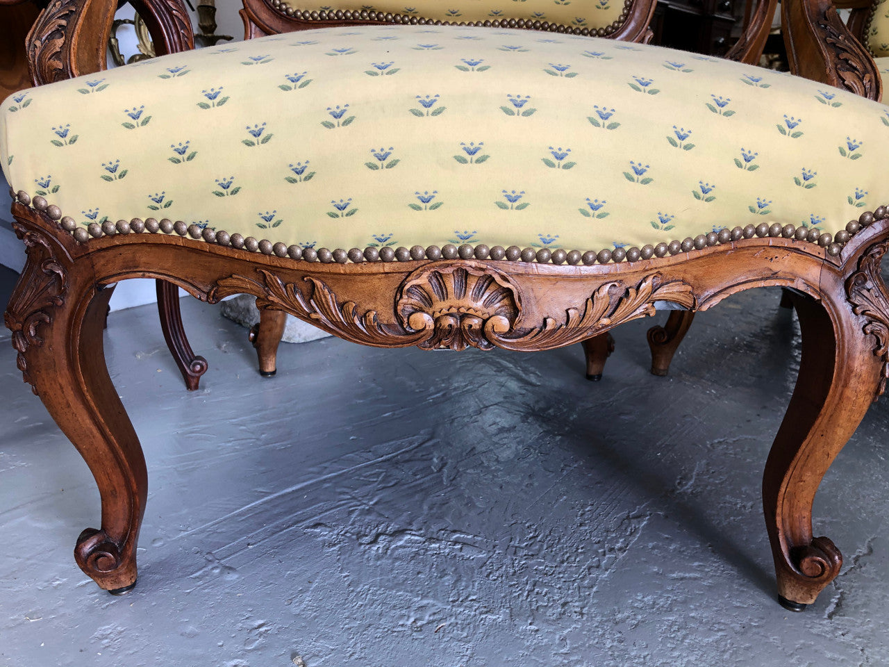Louis XV Sytle Walnut Lounge Suite