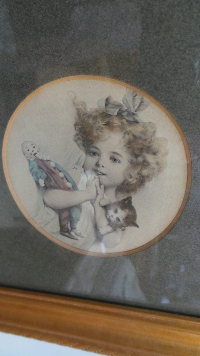 Framed Set of Three Lithograph Pictures