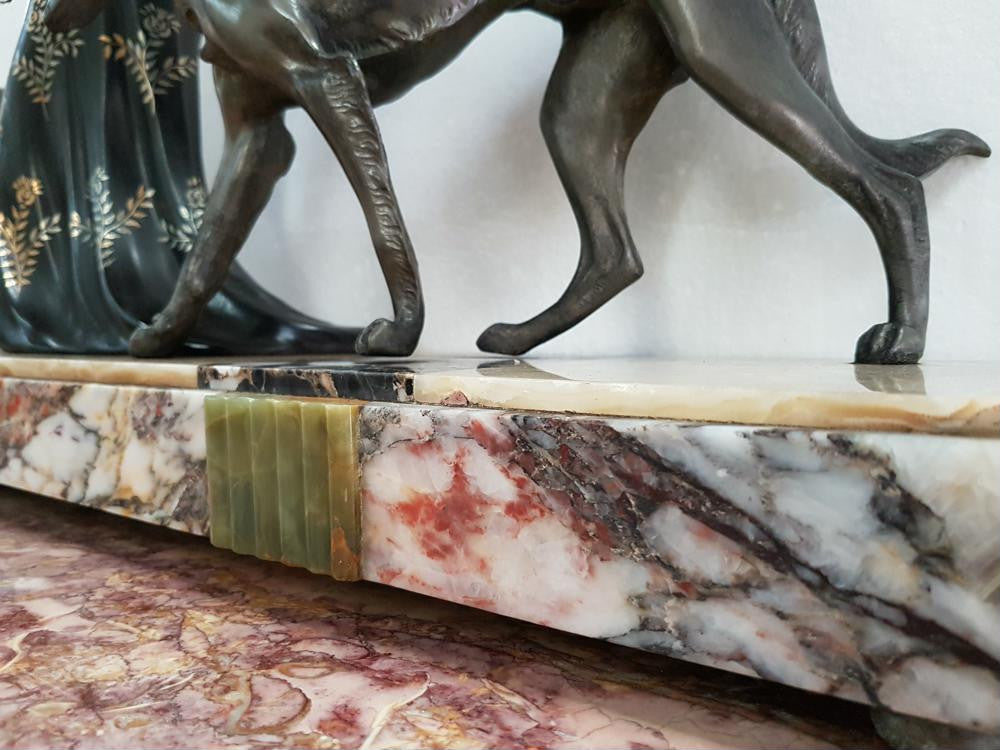 Signed Art Deco Figural Group