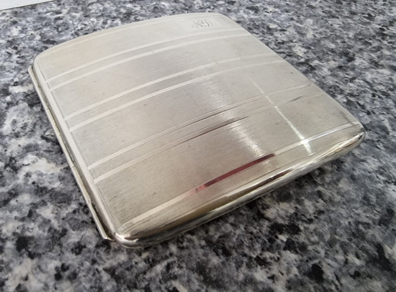 Art Deco Sterling Silver card case. In good condition please view photos as they help form part of the description.